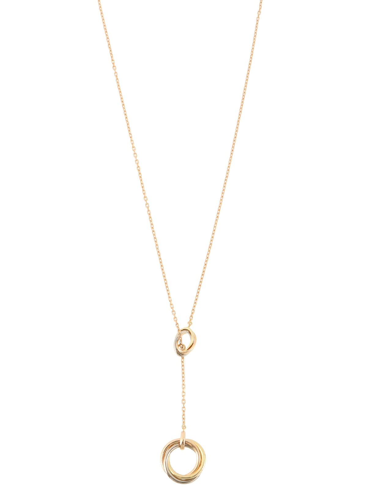 18Kダイヤモンドトゥーフォートリニティネックレス ホワイトゴールド/イエローゴールド/ピンクゴールド