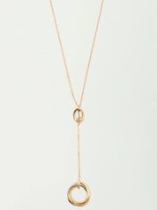 18Kダイヤモンドトゥーフォートリニティネックレス ホワイトゴールド/イエローゴールド/ピンクゴールド