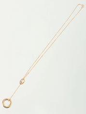 18K Diamond Two-Four Infinity Necklace in White Gold, Yellow Gold, or Pink Gold