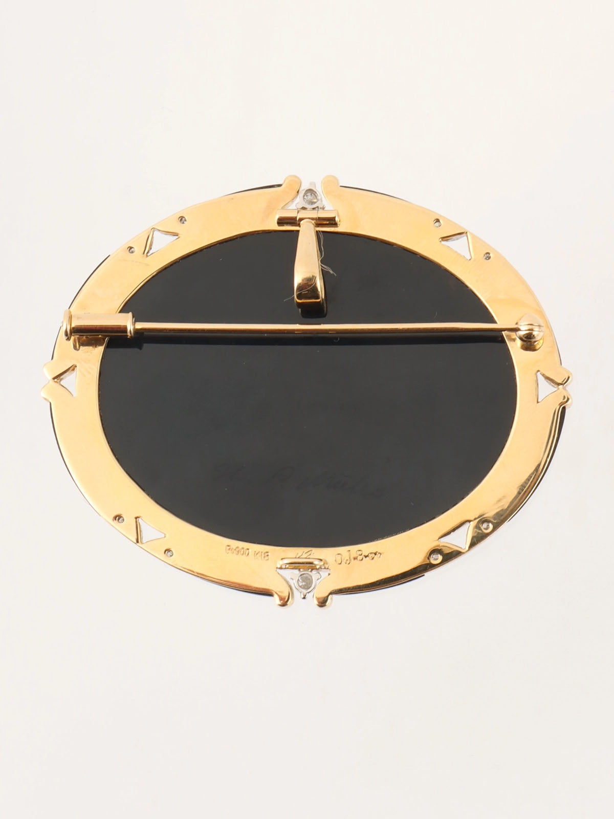 Hanspeter Muller 18K Platinum Diamond 2-Way Brooch in Gold, Silver, and Multi