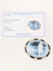 Hans Peter Muller 18K Platinum Diamond 2way Brooch Gold/Silver/Multi