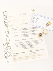 18Kサファイアダイヤモチーフスウィングリング ゴールド/マルチ