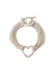 925トグルオープンハートネックレス シルバー