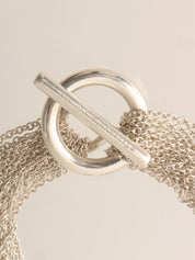 925トグルオープンハートネックレス シルバー