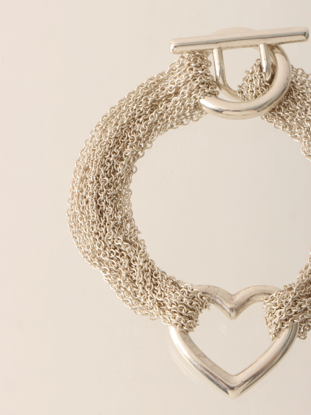 925トグルオープンハートネックレス シルバー