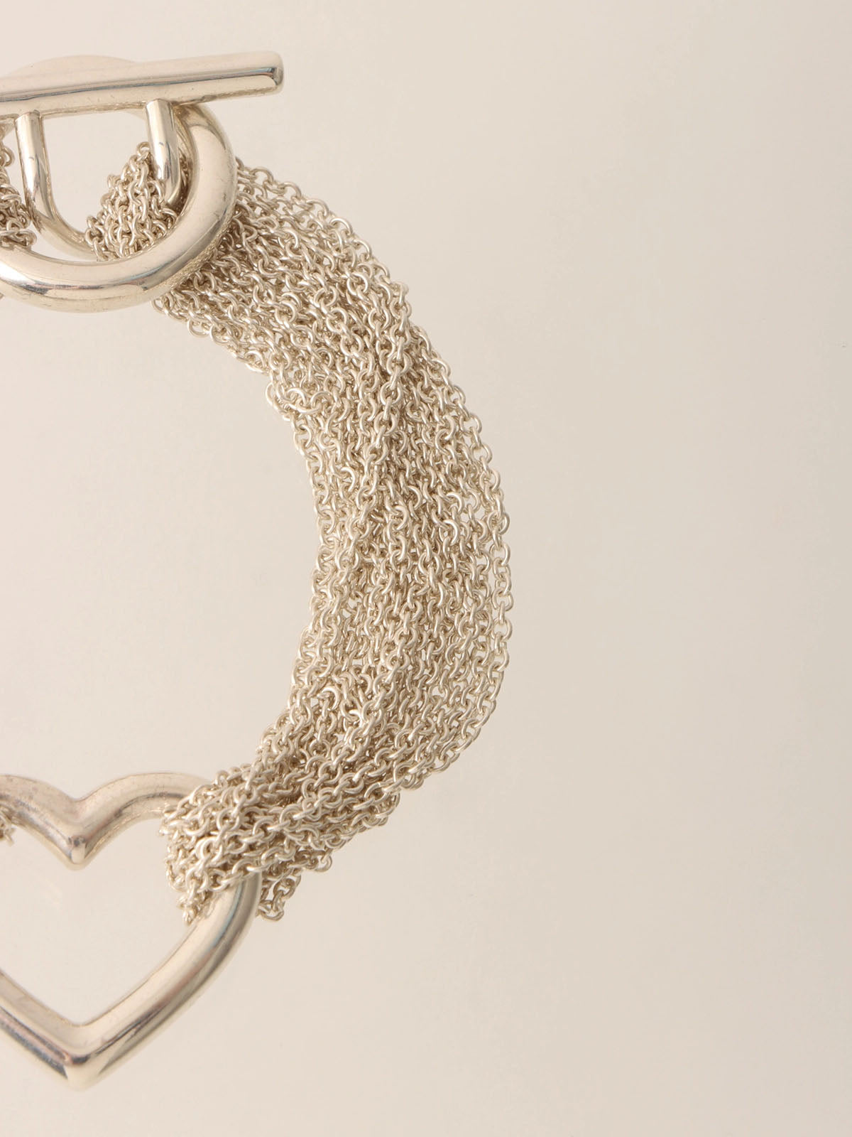 925トグルオープンハートネックレス シルバー