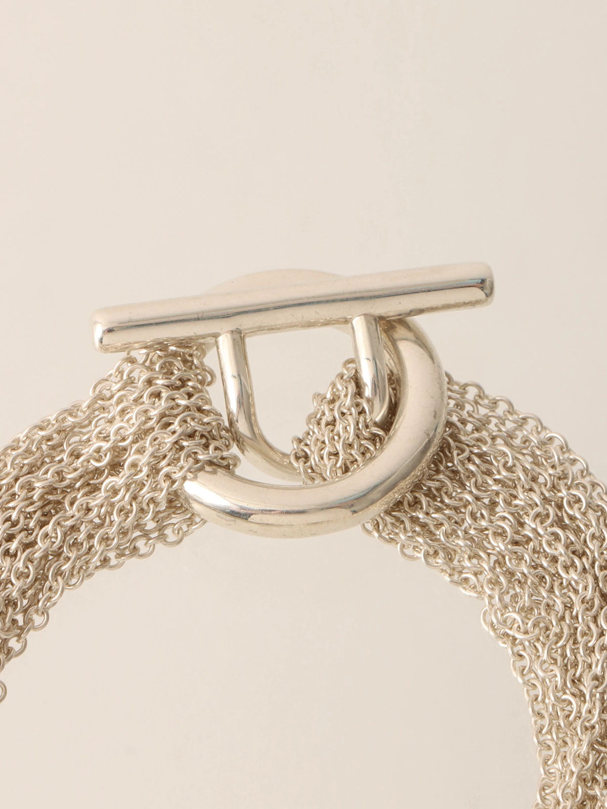 925トグルオープンハートネックレス シルバー