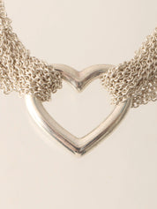 925トグルオープンハートブレスレット シルバー