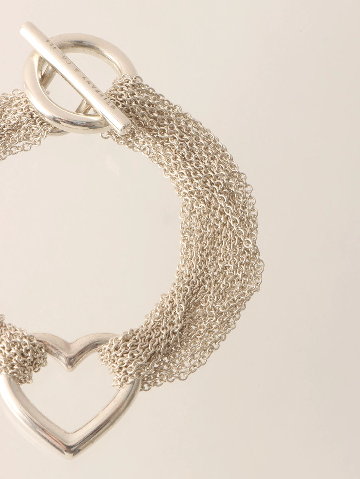 925トグルオープンハートネックレス シルバー