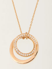 18Kダイヤモンドエタンセルネックレス ゴールド