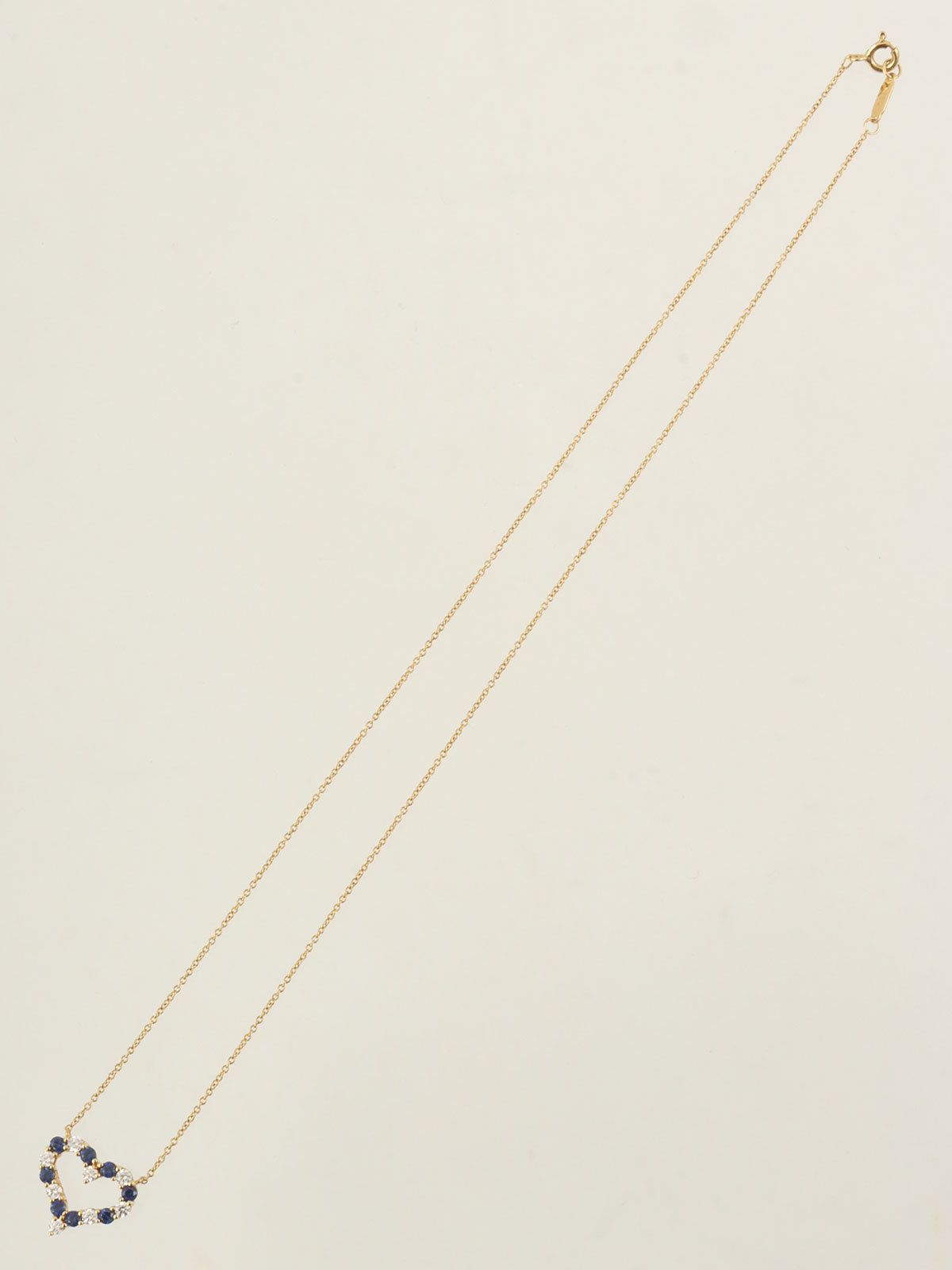 18Kセンチメンタルハートネックレス ゴールド/ブルー