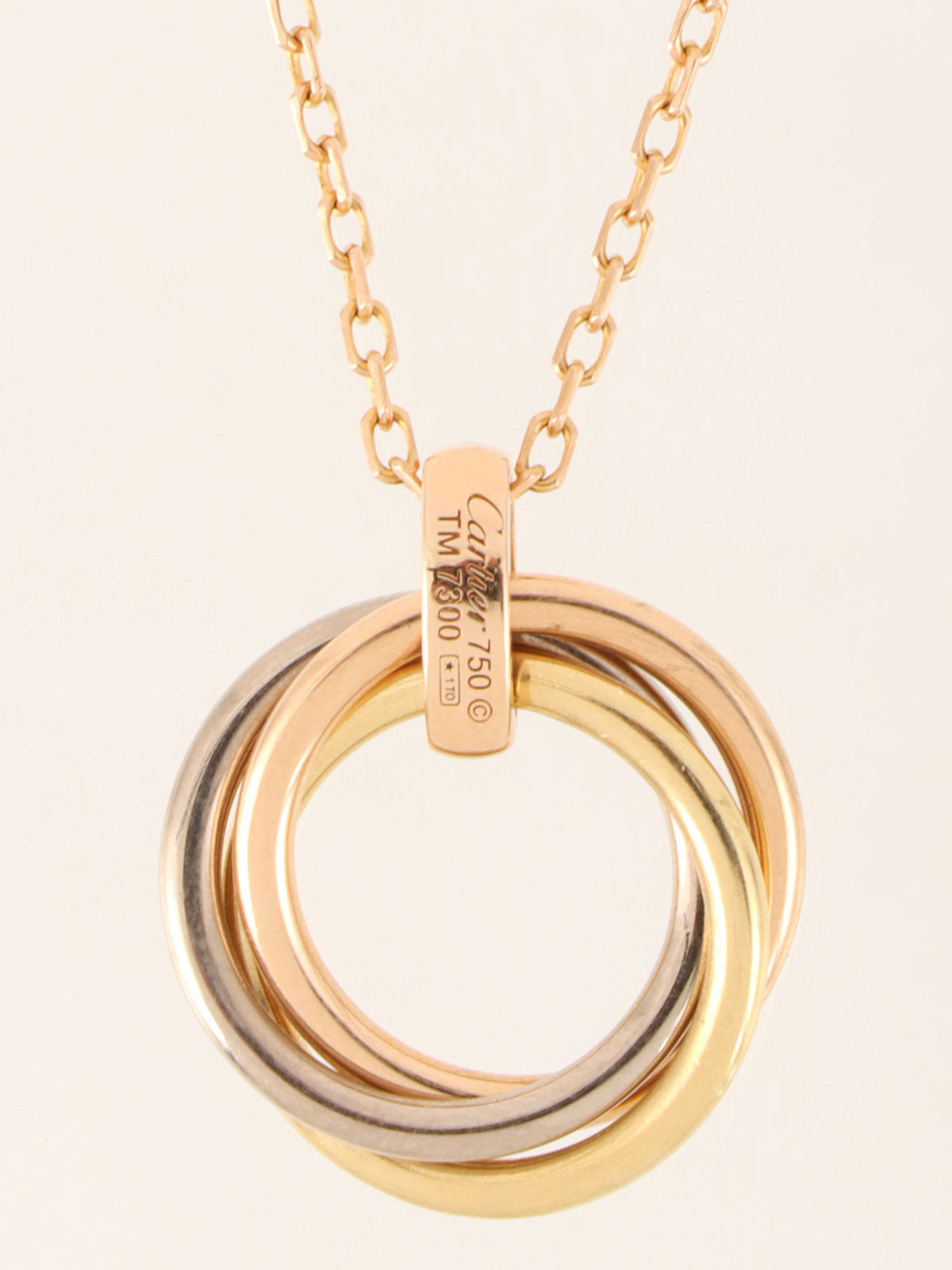 18K Diamond Trinity Necklace  White Gold/Yellow Gold/ Pink Gold