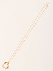 18K Diamond Trinity Necklace  White Gold/Yellow Gold/ Pink Gold