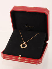 18K Diamond Trinity Necklace  White Gold/Yellow Gold/ Pink Gold