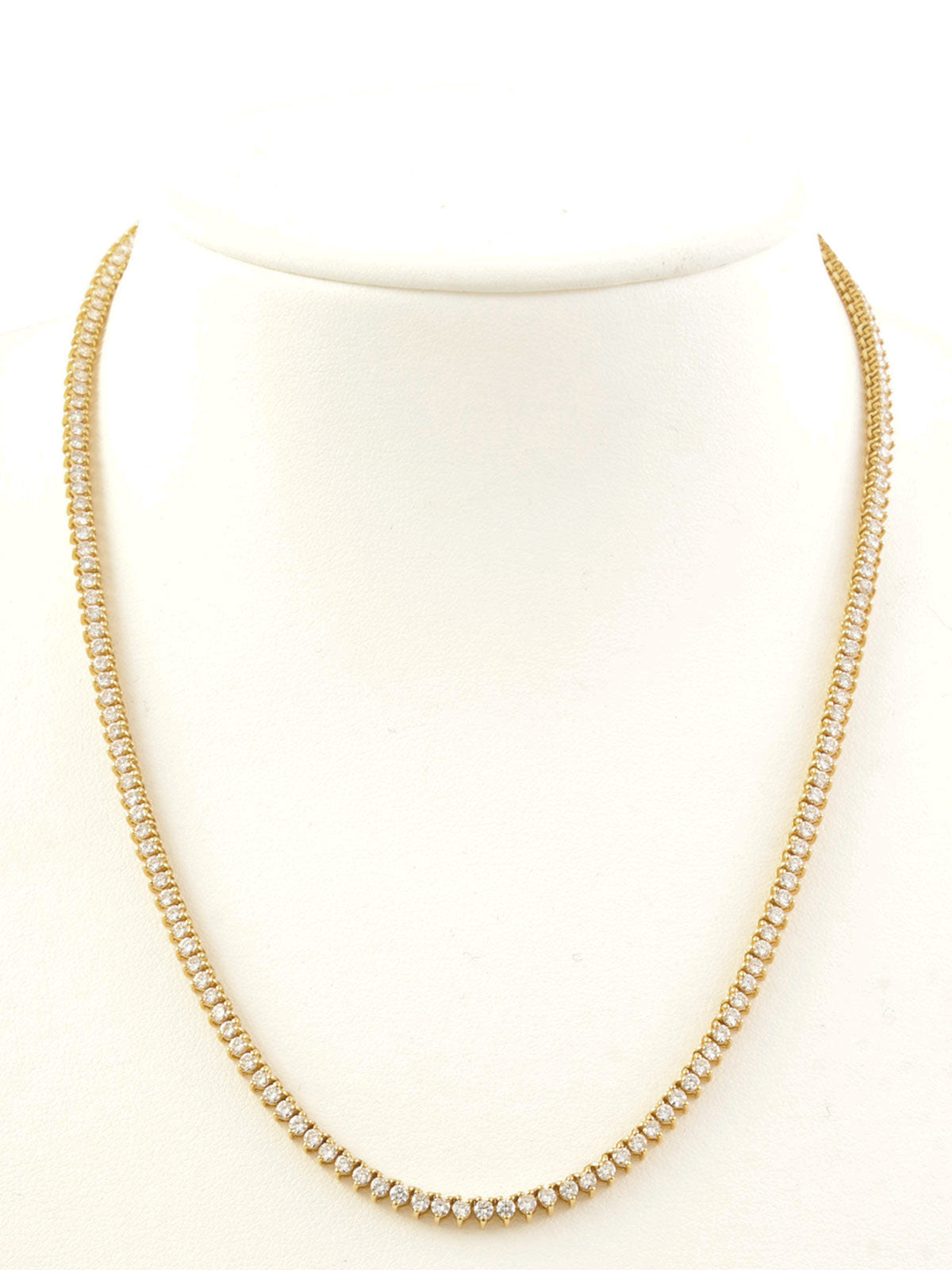 18Kダイヤモンドテニスネックレス ゴールド