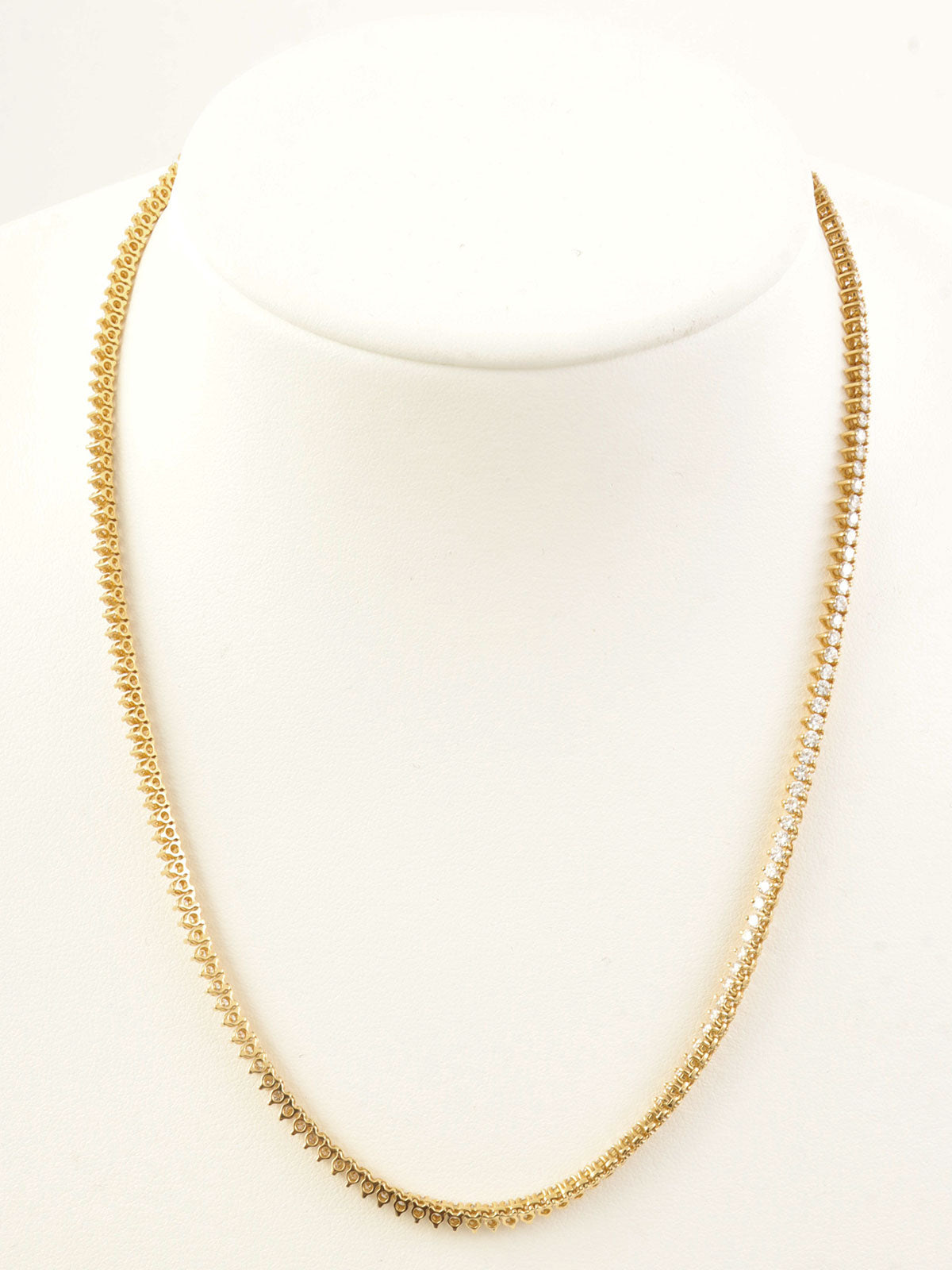 18Kダイヤモンドテニスネックレス ゴールド