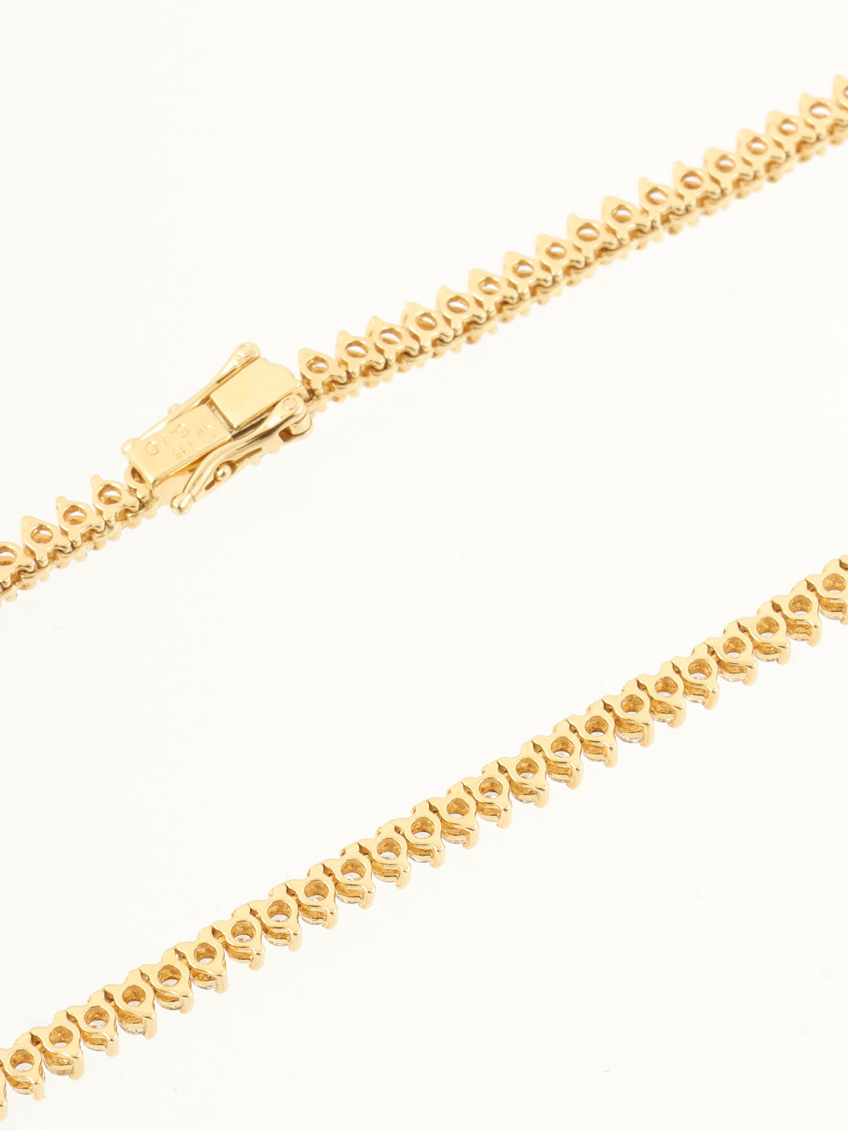 18Kダイヤモンドテニスネックレス ゴールド