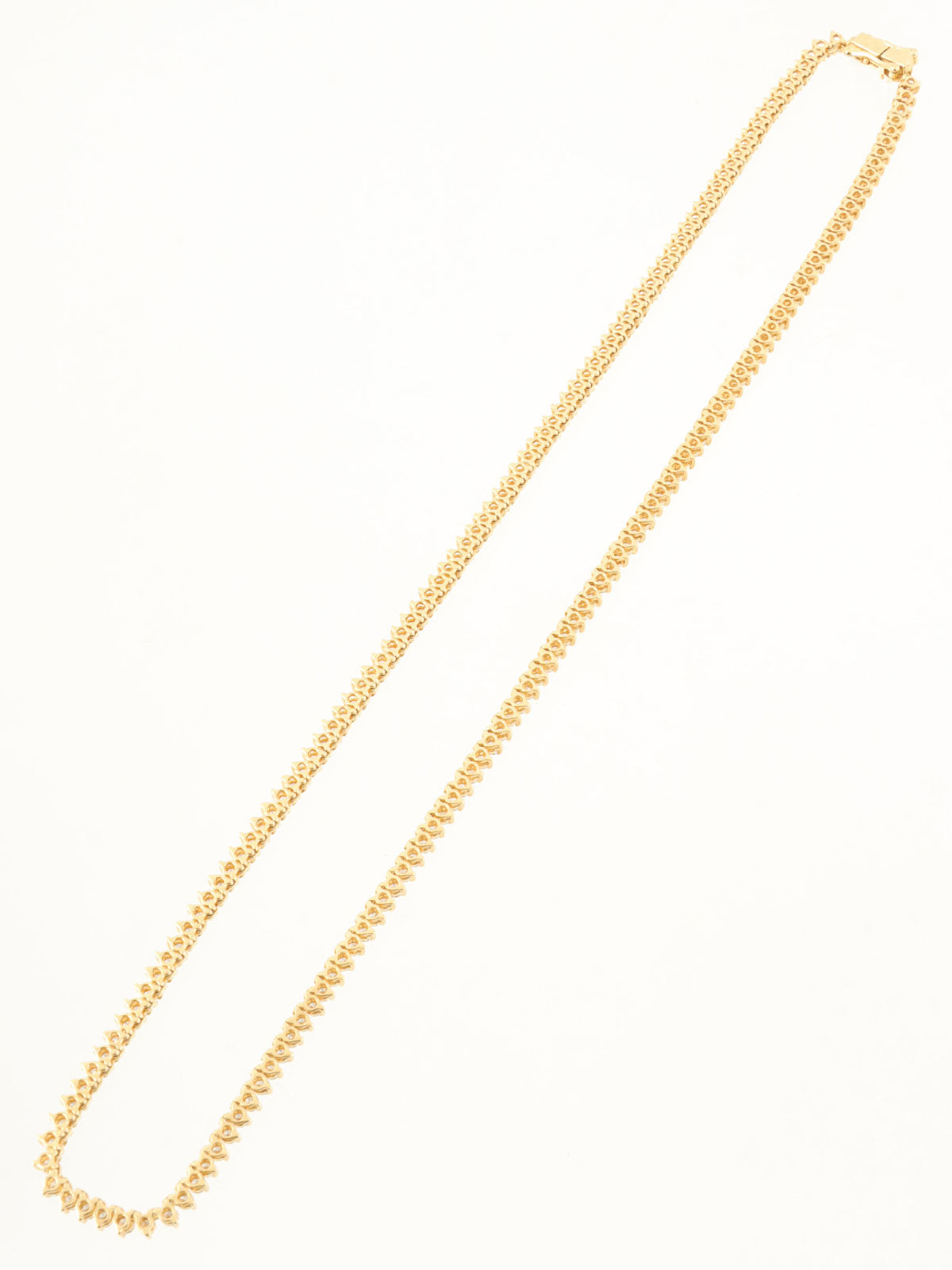 18Kダイヤモンドテニスネックレス ゴールド