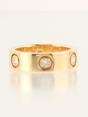 18Kフルダイヤモンドミニラブリング ゴールド