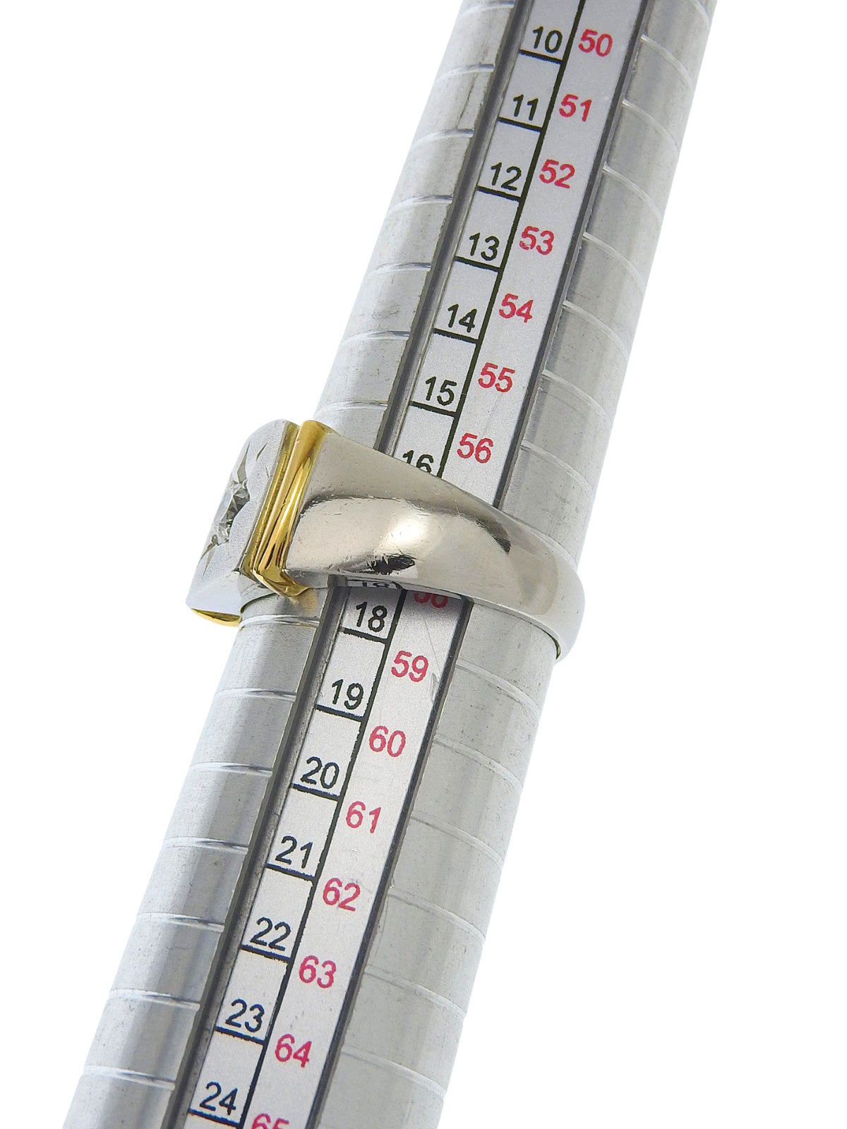 18K Platinum Signet Ring in Silver/Gold