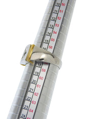 18K Platinum Signet Ring in Silver/Gold