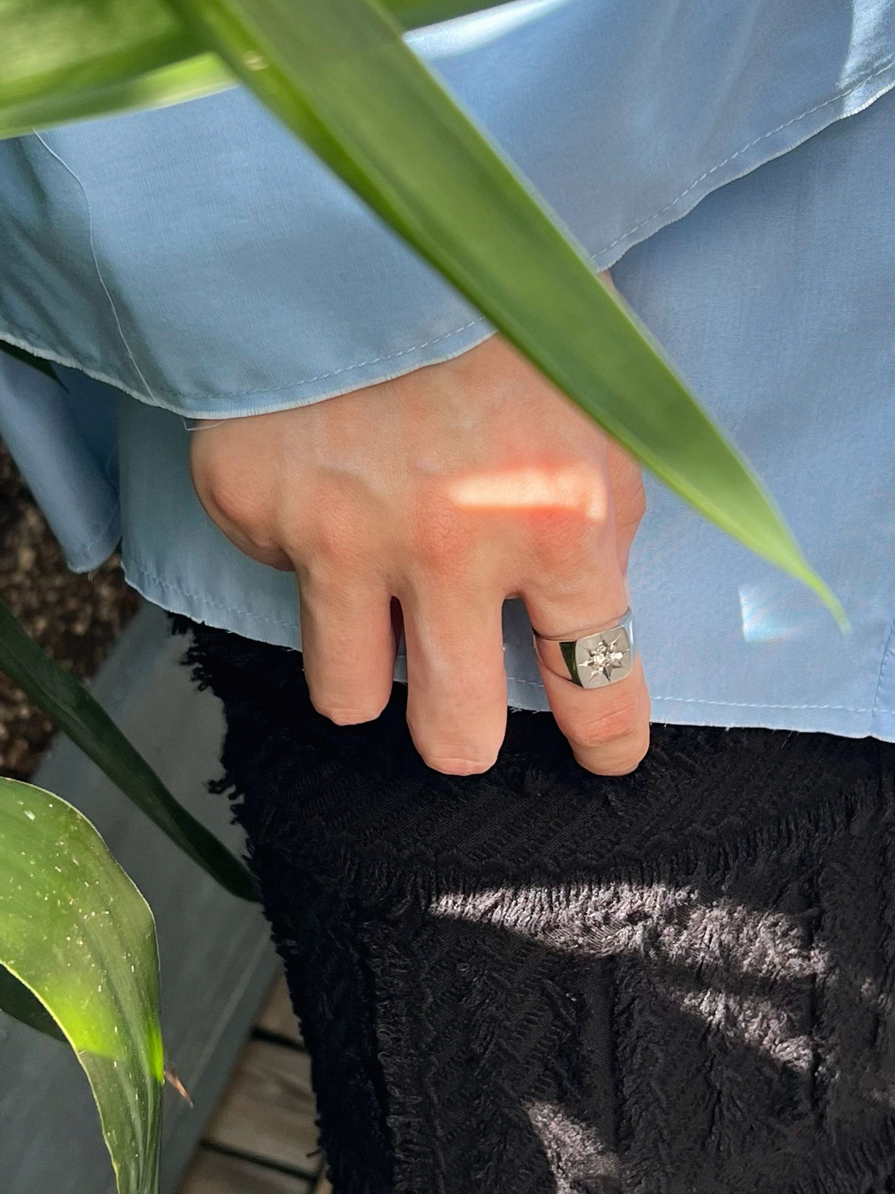 ダイヤモンドスターリング シルバー