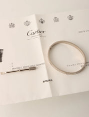 18K Diamond Love Bracelet in Silver