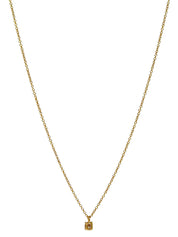 18K Gold Diamond Solitaire Necklace