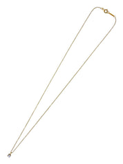 18K Gold Diamond Solitaire Necklace