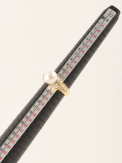 18Kダイヤモンドパールデザインリング ゴールド