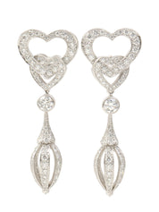18K Diamond Nuage Earrings, Silver