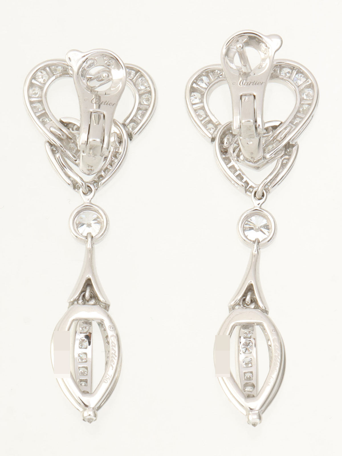18K Diamond Nuage Earrings, Silver