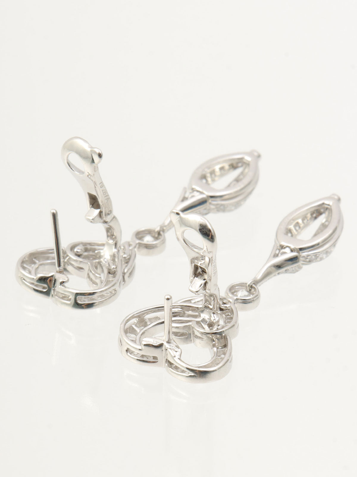 18K Diamond Nuage Earrings, Silver