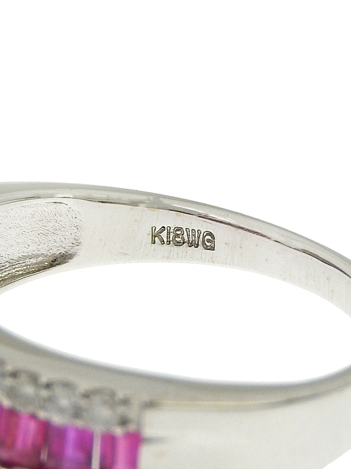 K18ダイヤモンドルビーリング シルバー/レッド