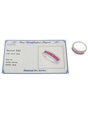 K18ダイヤモンドルビーリング シルバー/レッド