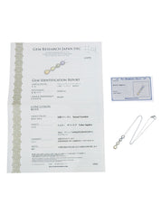 18K Sapphire and Diamond Necklace in Silver/Multi