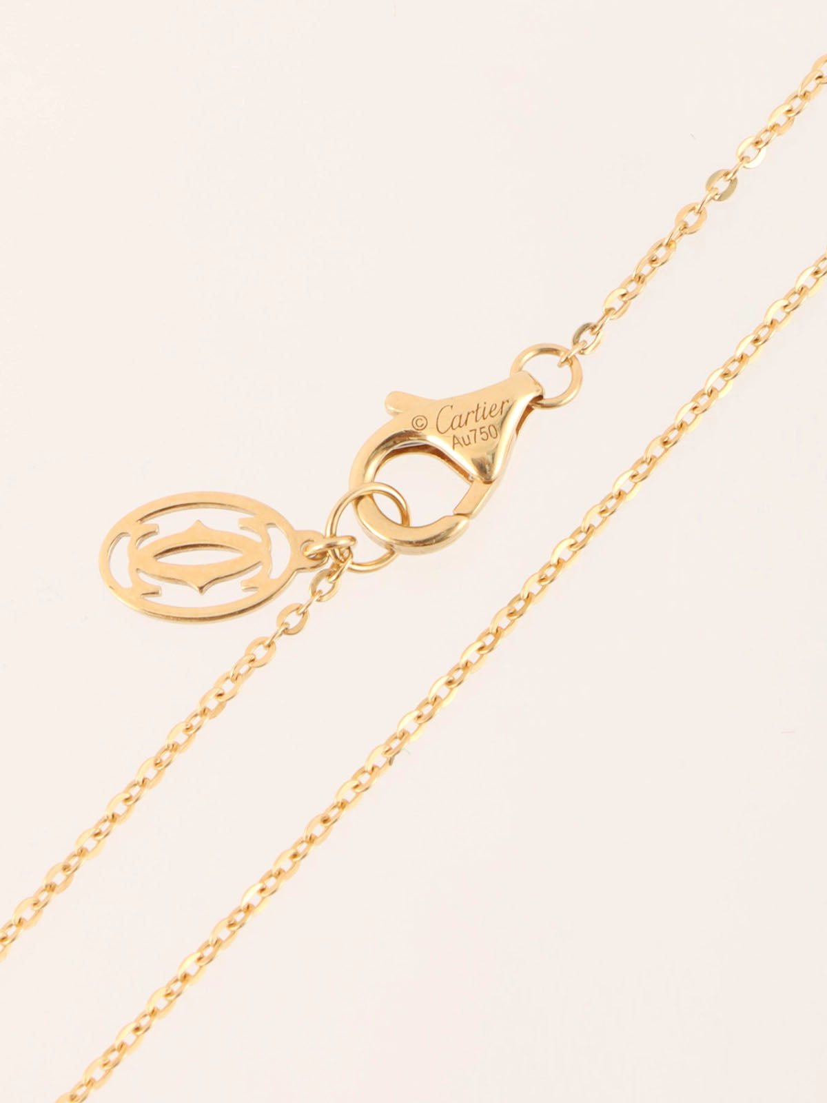 18K Sapphire Trinity Necklace in Pink/White Gold/Yellow Gold/Pink Gold