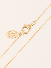 18K Sapphire Trinity Necklace in Pink/White Gold/Yellow Gold/Pink Gold