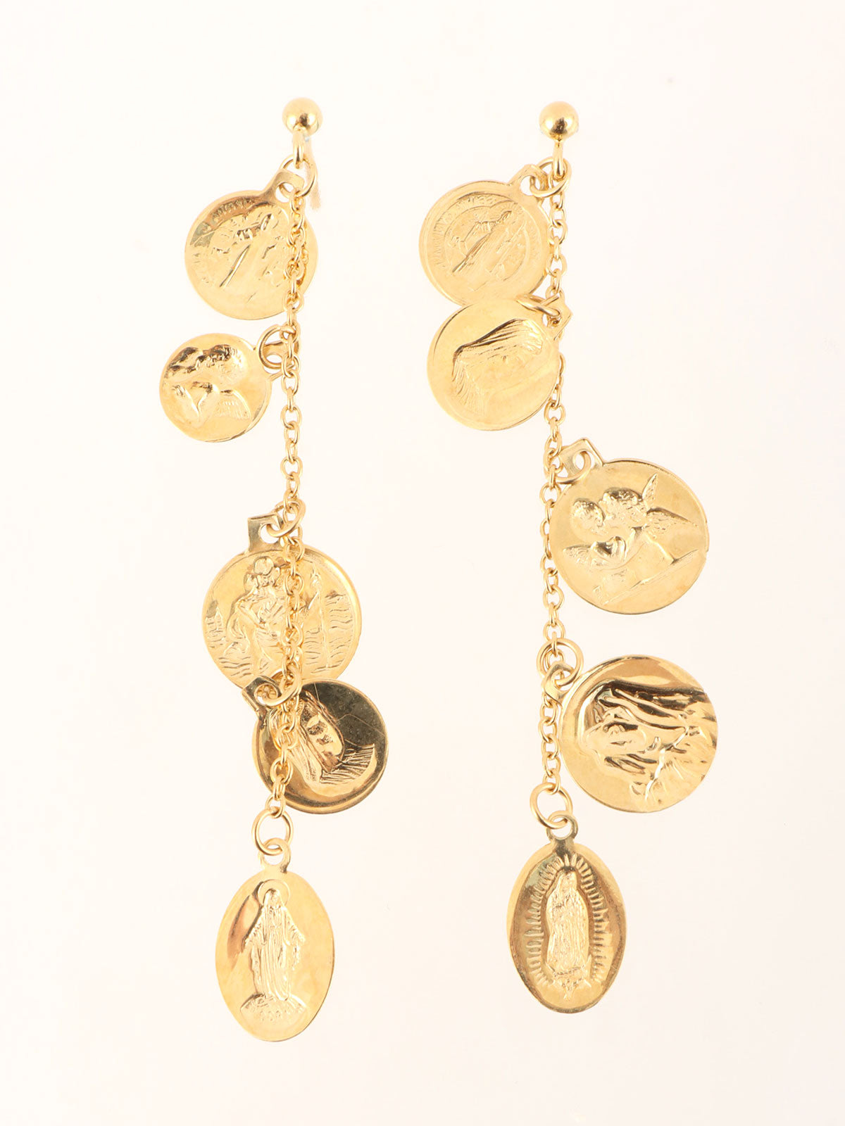 18K Gold Design Swing Earrings