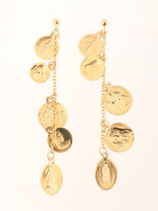 18K Gold Design Swing Earrings