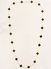 18K Vintage Alhambra 20 Motif Necklace Black/Gold