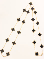 18Kヴィンテージアルハンブラ20モチーフネックレス ブラック/ゴールド