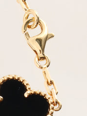 18K Vintage Alhambra 20 Motif Necklace Black/Gold