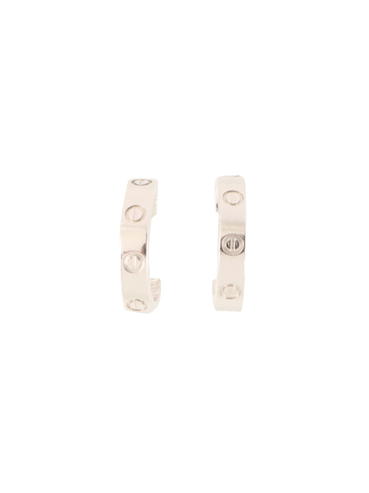 18K Mini Love Earrings Silver