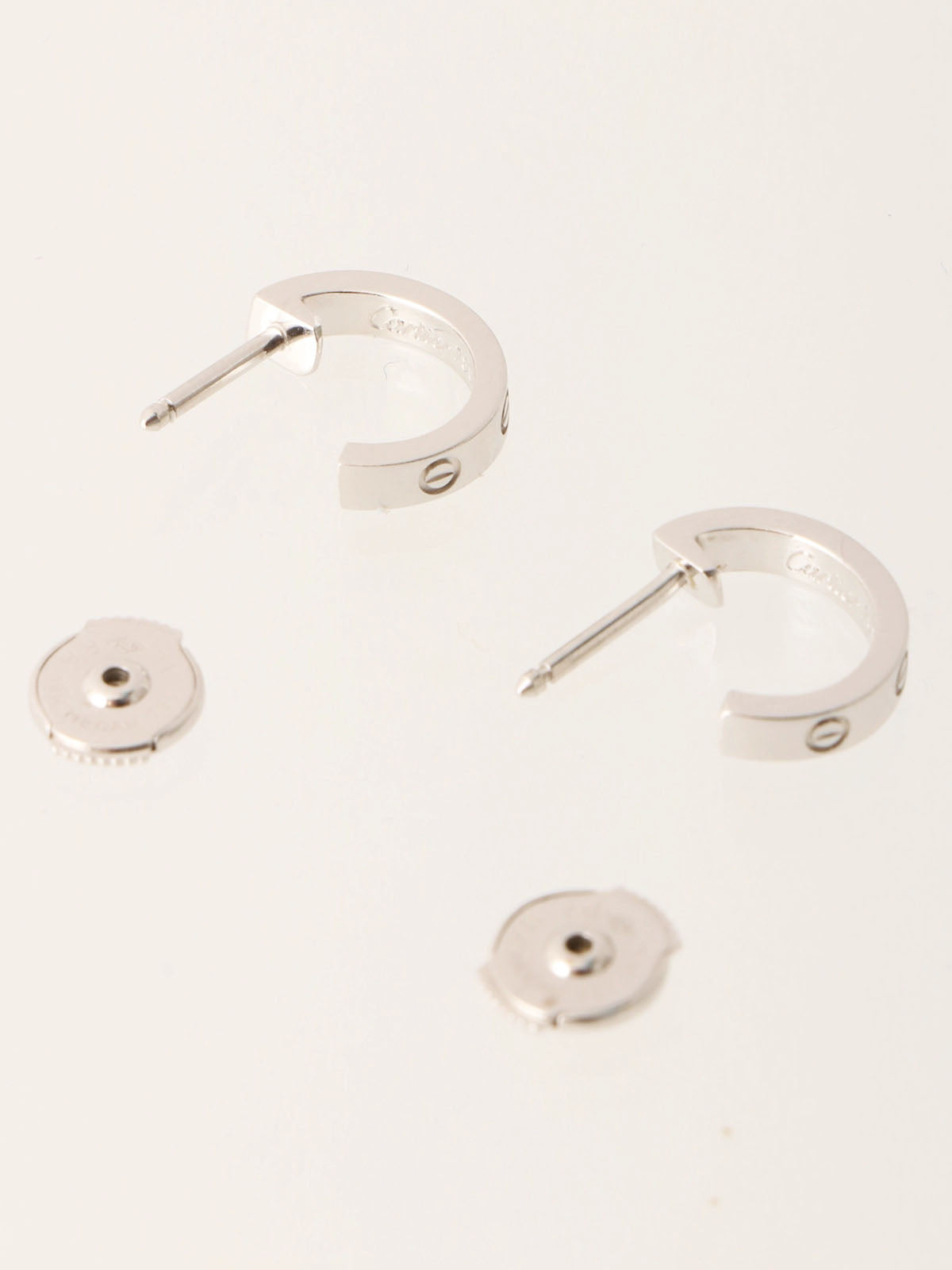 18Kミニラブピアス シルバー