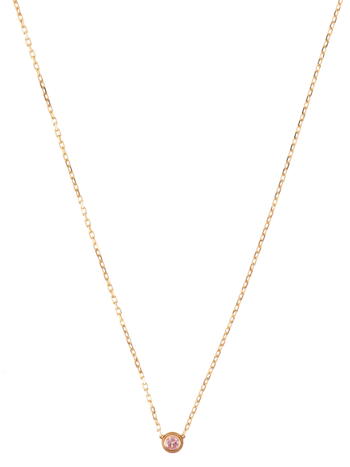 18K Rose Gold Sapphire Damour Necklace