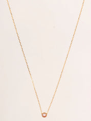 18K Rose Gold Sapphire Damour Necklace