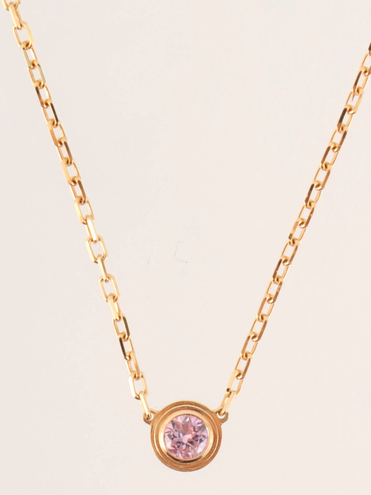 18K Rose Gold Sapphire Damour Necklace