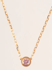 18K Rose Gold Sapphire Damour Necklace