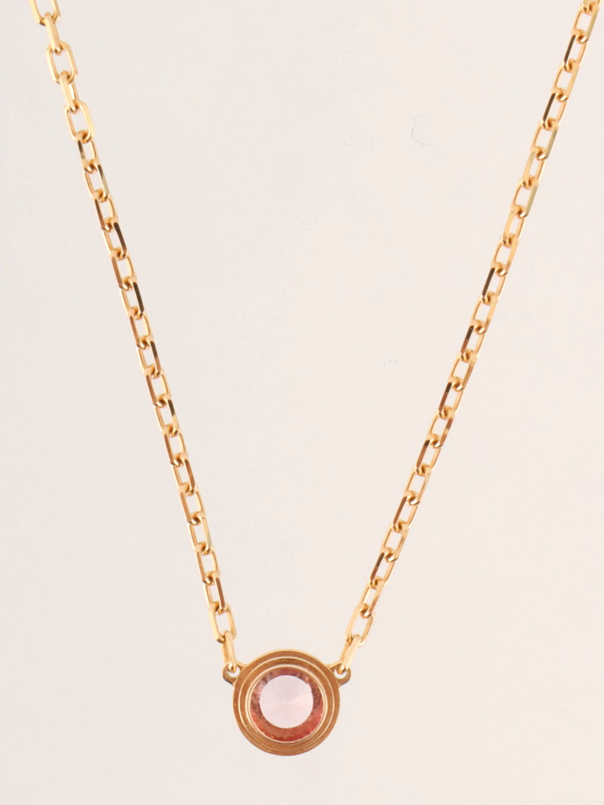 18K Rose Gold Sapphire Damour Necklace